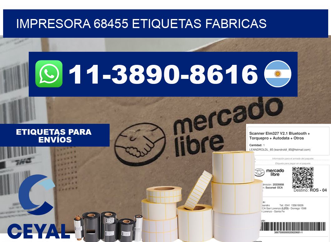 impresora 68455 etiquetas fabricas