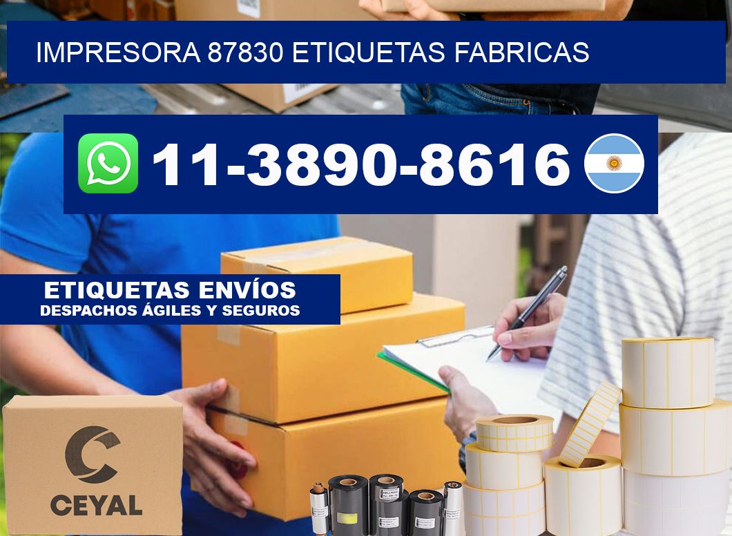 impresora 87830 etiquetas fabricas