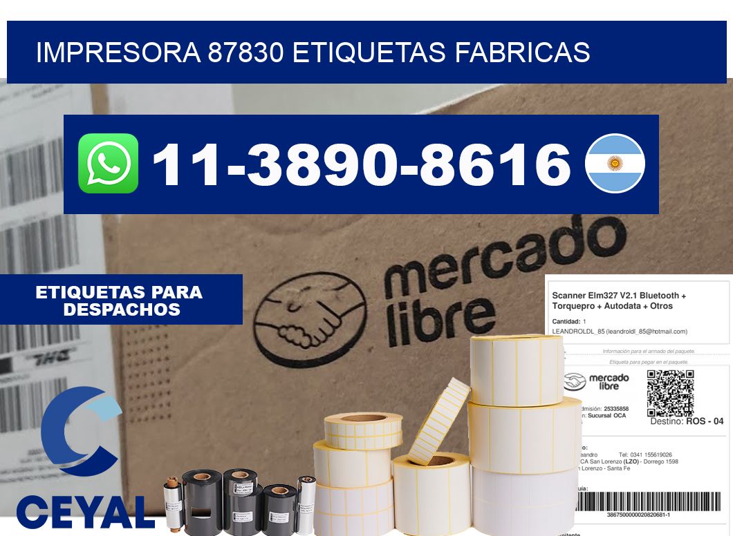 impresora 87830 etiquetas fabricas