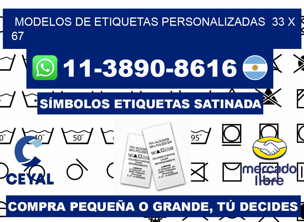 modelos de etiquetas personalizadas 33 x 67