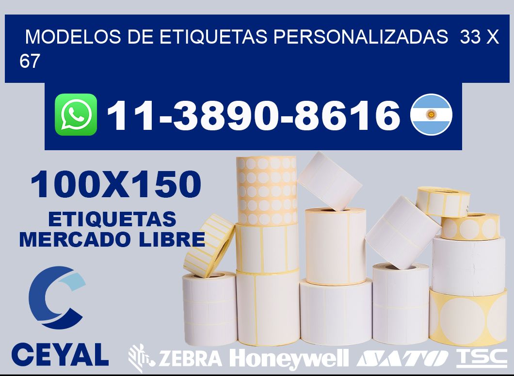 modelos de etiquetas personalizadas 33 x 67