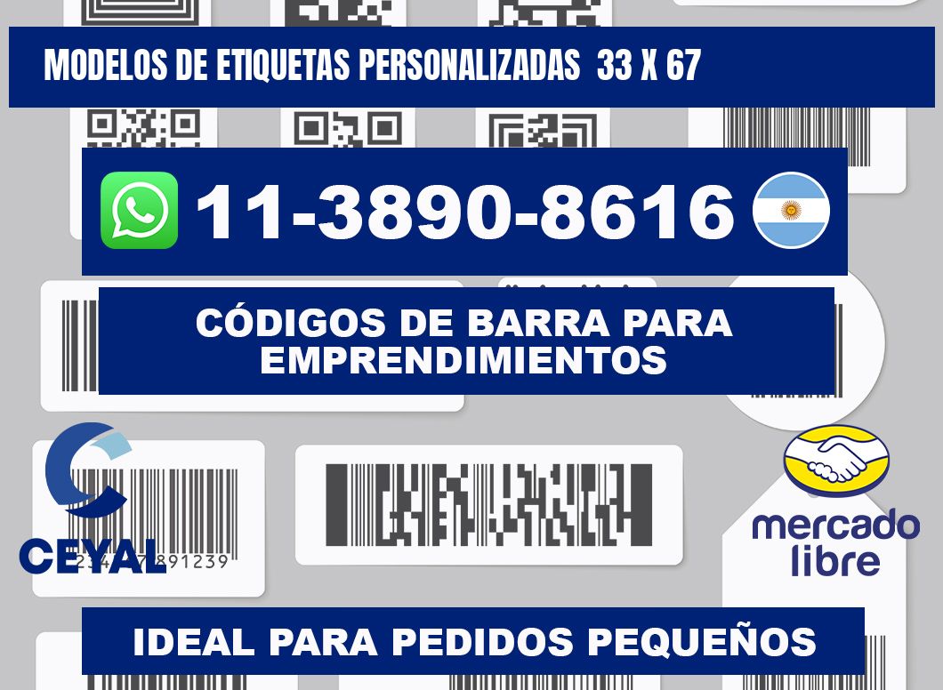 modelos de etiquetas personalizadas 33 x 67