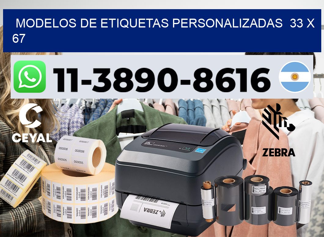 modelos de etiquetas personalizadas 33 x 67