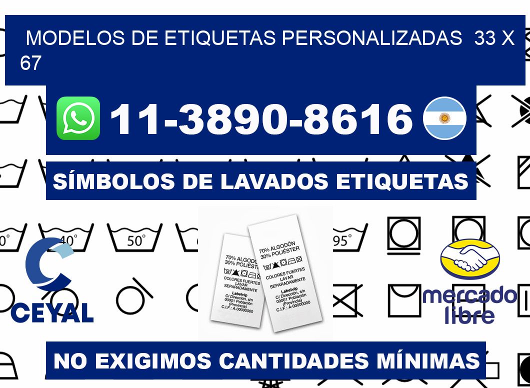 modelos de etiquetas personalizadas 33 x 67