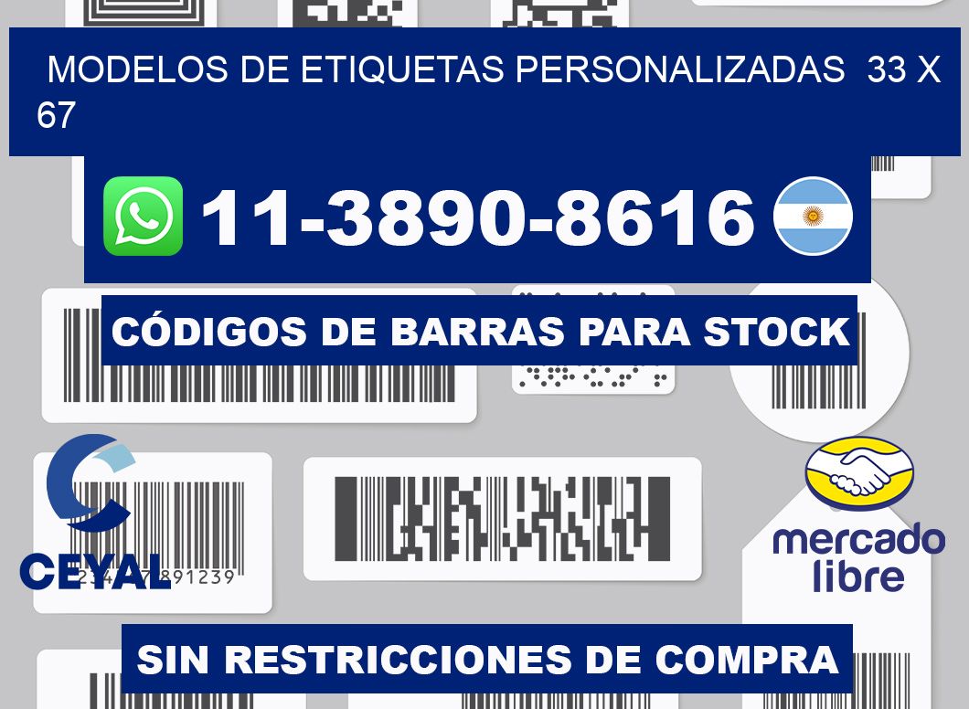 modelos de etiquetas personalizadas 33 x 67