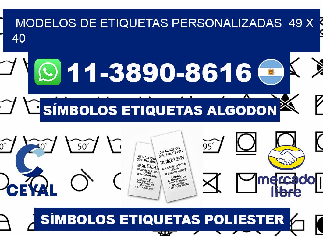 modelos de etiquetas personalizadas  49 x 40