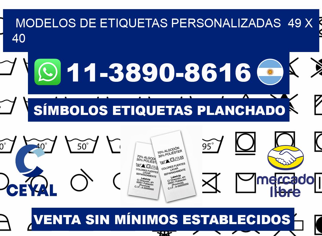 modelos de etiquetas personalizadas  49 x 40