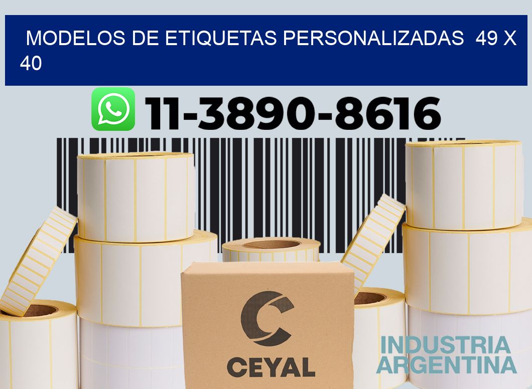 modelos de etiquetas personalizadas  49 x 40