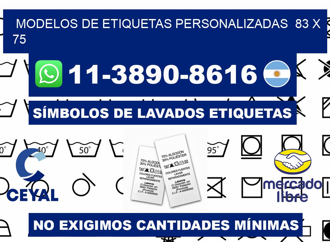 modelos de etiquetas personalizadas  83 x 75