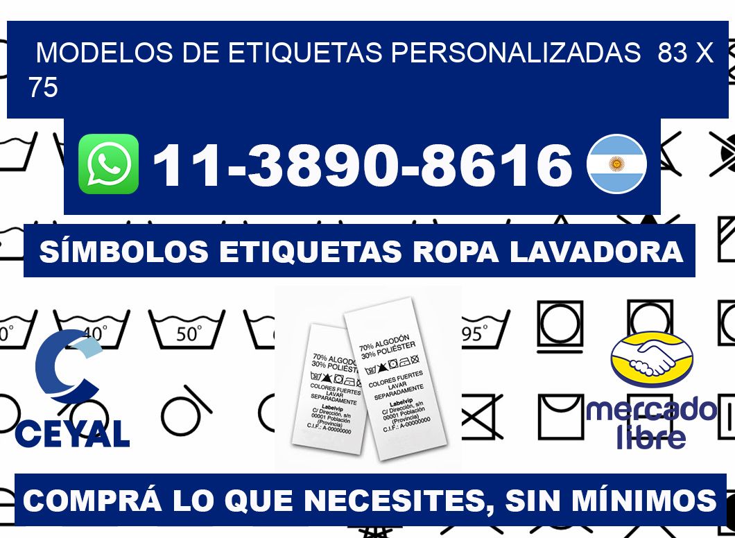 modelos de etiquetas personalizadas  83 x 75