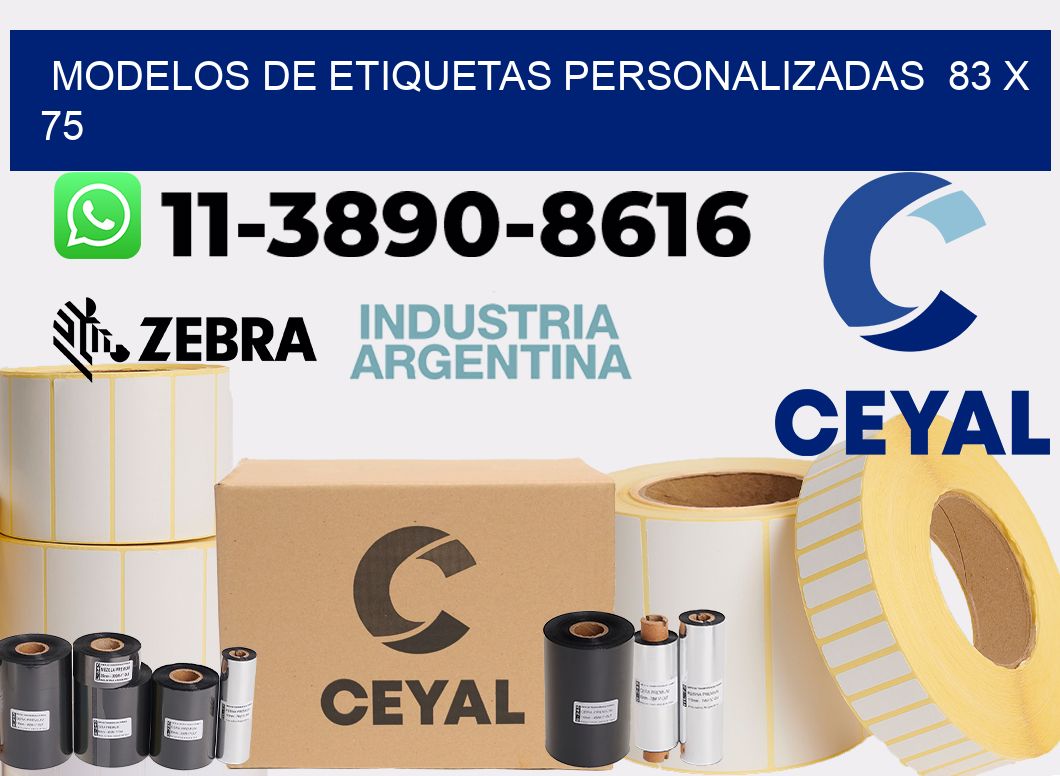 modelos de etiquetas personalizadas  83 x 75