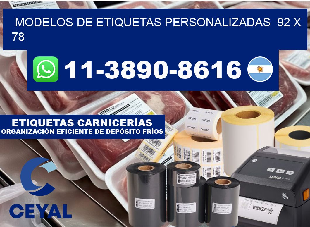modelos de etiquetas personalizadas  92 x 78