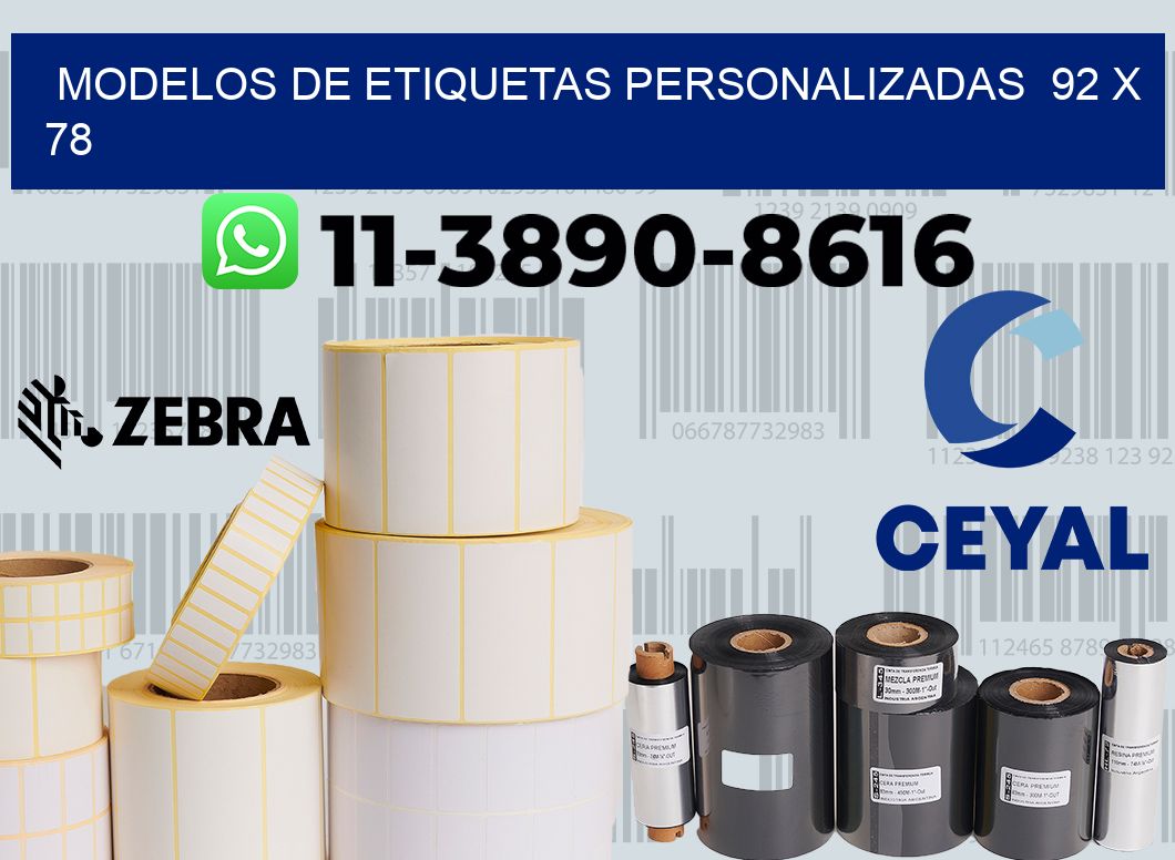 modelos de etiquetas personalizadas  92 x 78