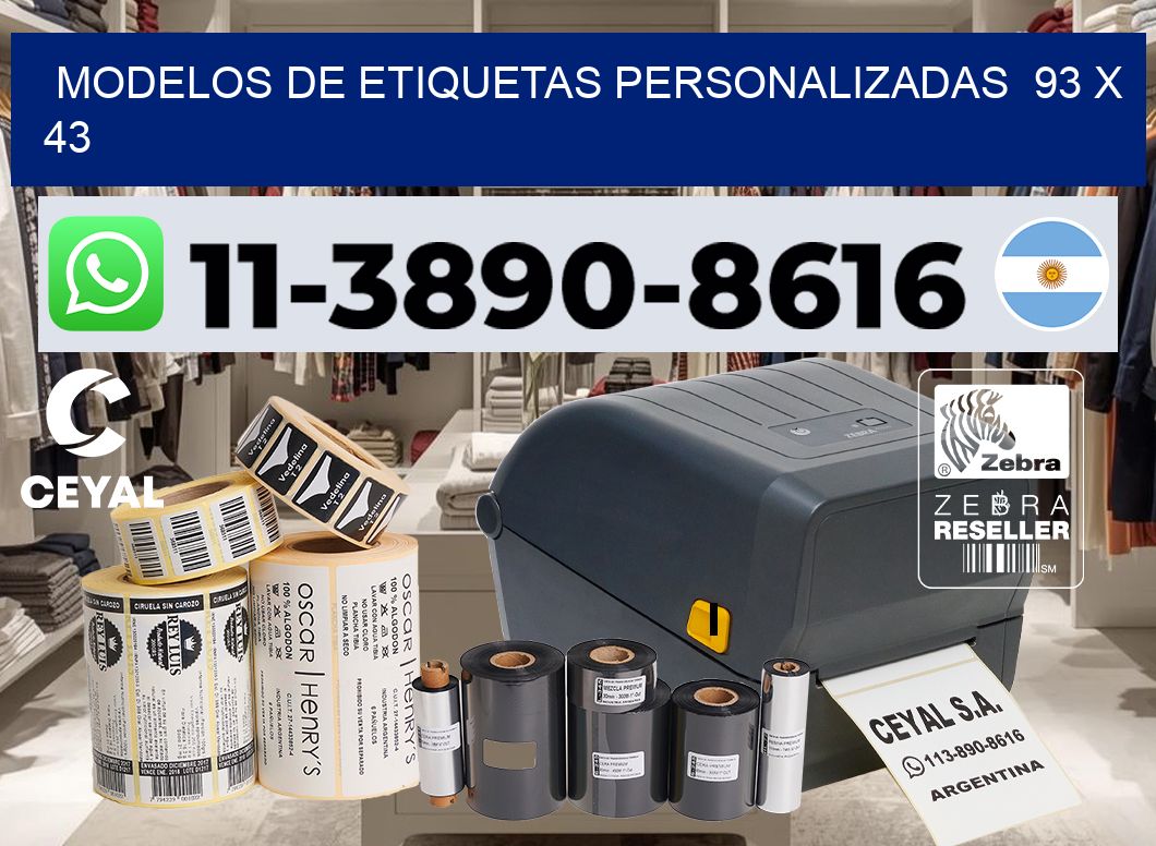 modelos de etiquetas personalizadas  93 x 43