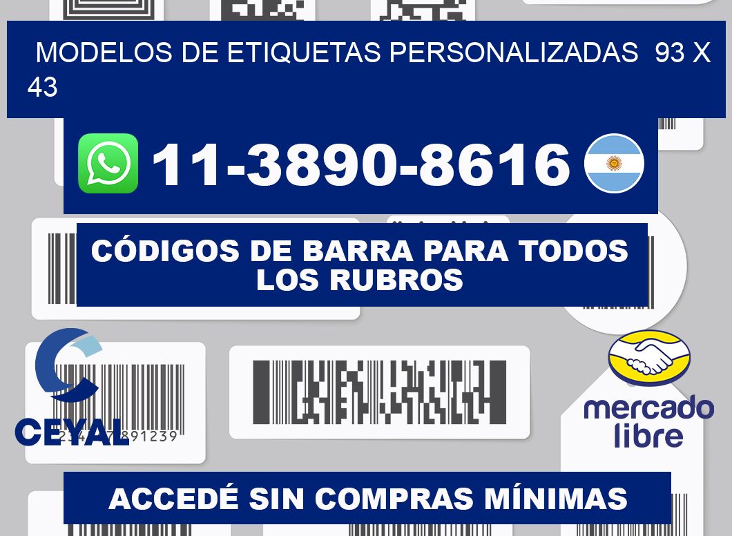 modelos de etiquetas personalizadas  93 x 43