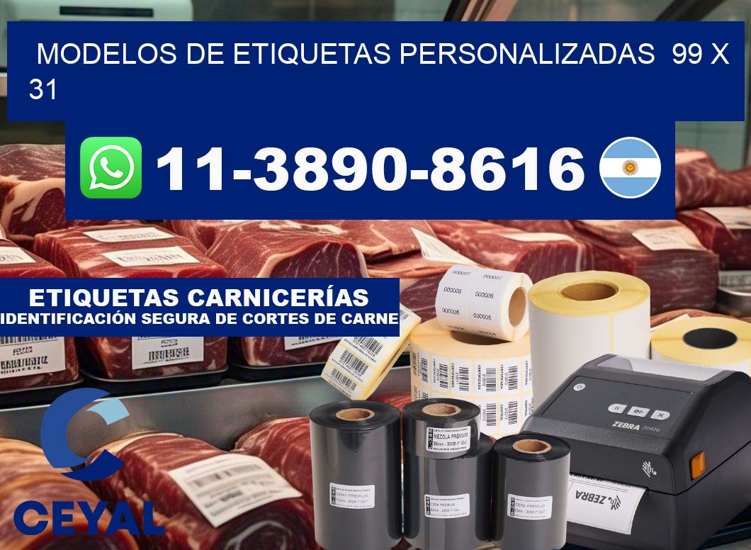 modelos de etiquetas personalizadas  99 x 31