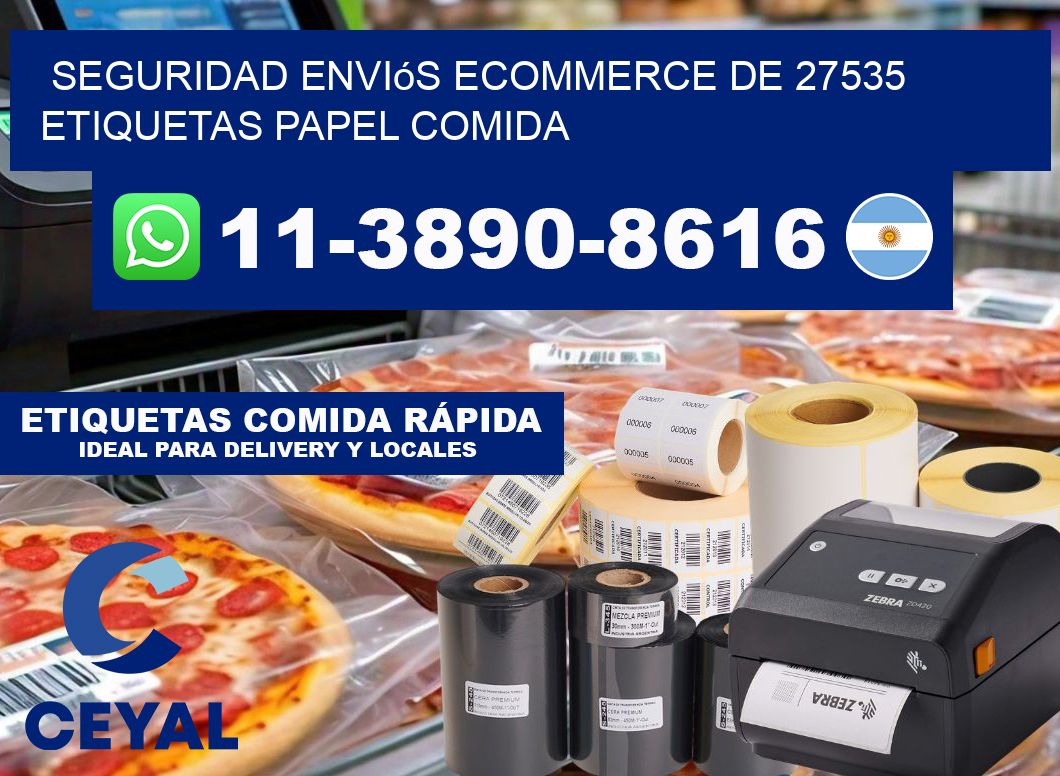 seguridad enviós ecommerce de 27535 etiquetas papel comida