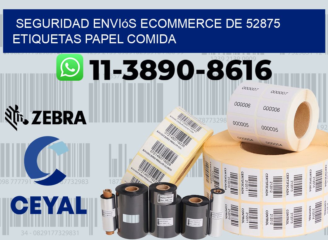 seguridad enviós ecommerce de 52875 etiquetas papel comida