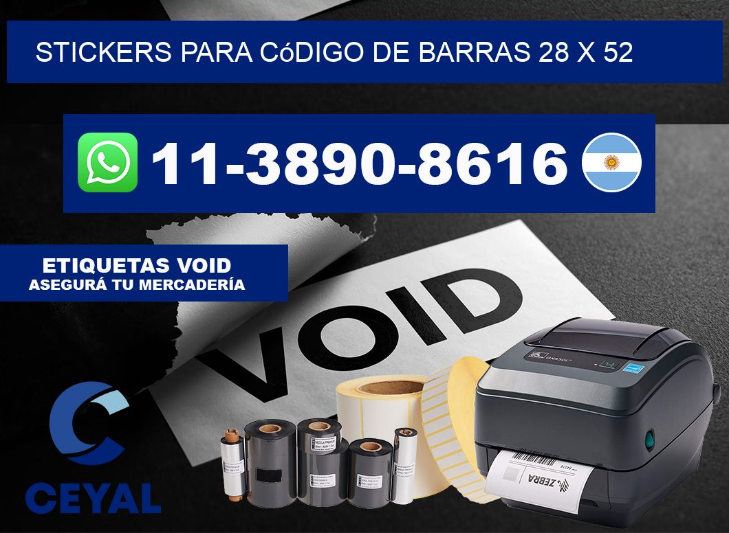 stickers para código de barras 28 x 52