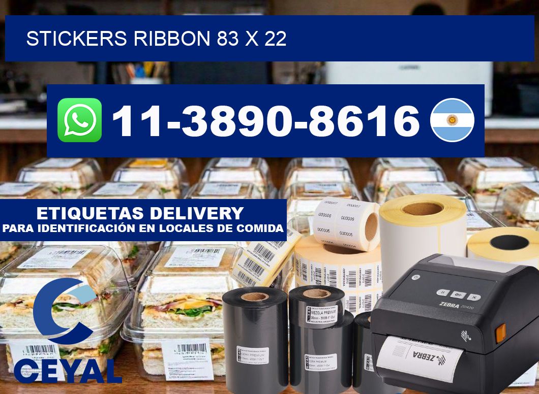 stickers ribbon 83 x 22