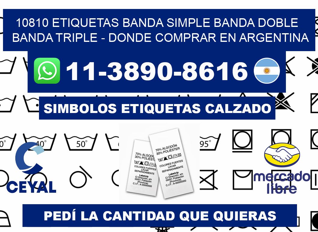 10810 etiquetas banda simple banda doble banda triple - Donde Comprar en Argentina