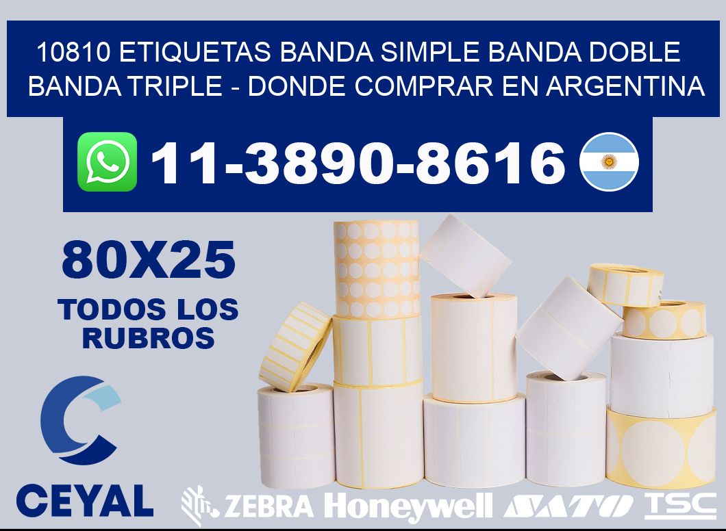 10810 etiquetas banda simple banda doble banda triple - Donde Comprar en Argentina