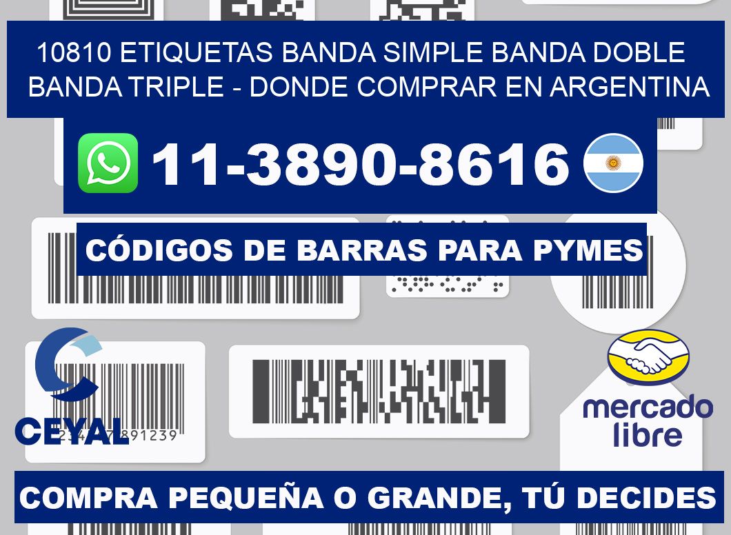 10810 etiquetas banda simple banda doble banda triple - Donde Comprar en Argentina
