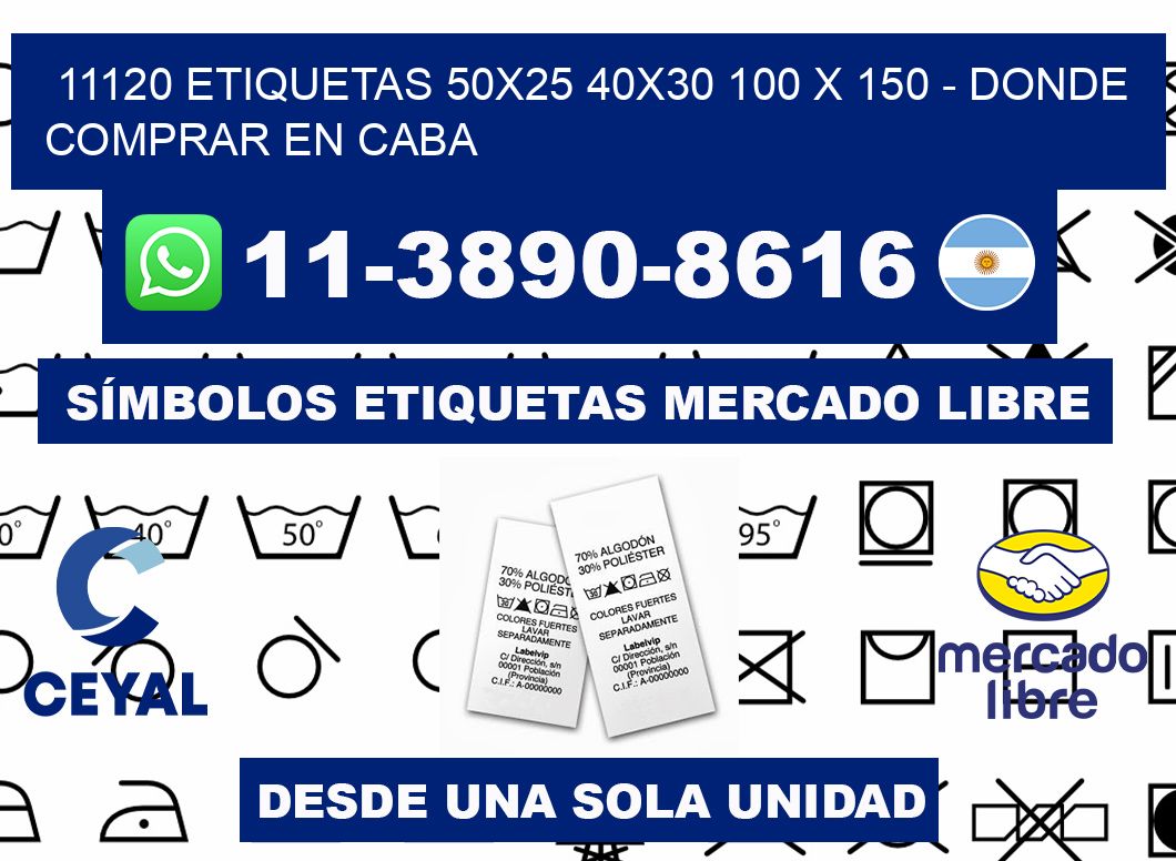 11120 etiquetas 50x25 40x30 100 x 150 - Donde Comprar en Caba