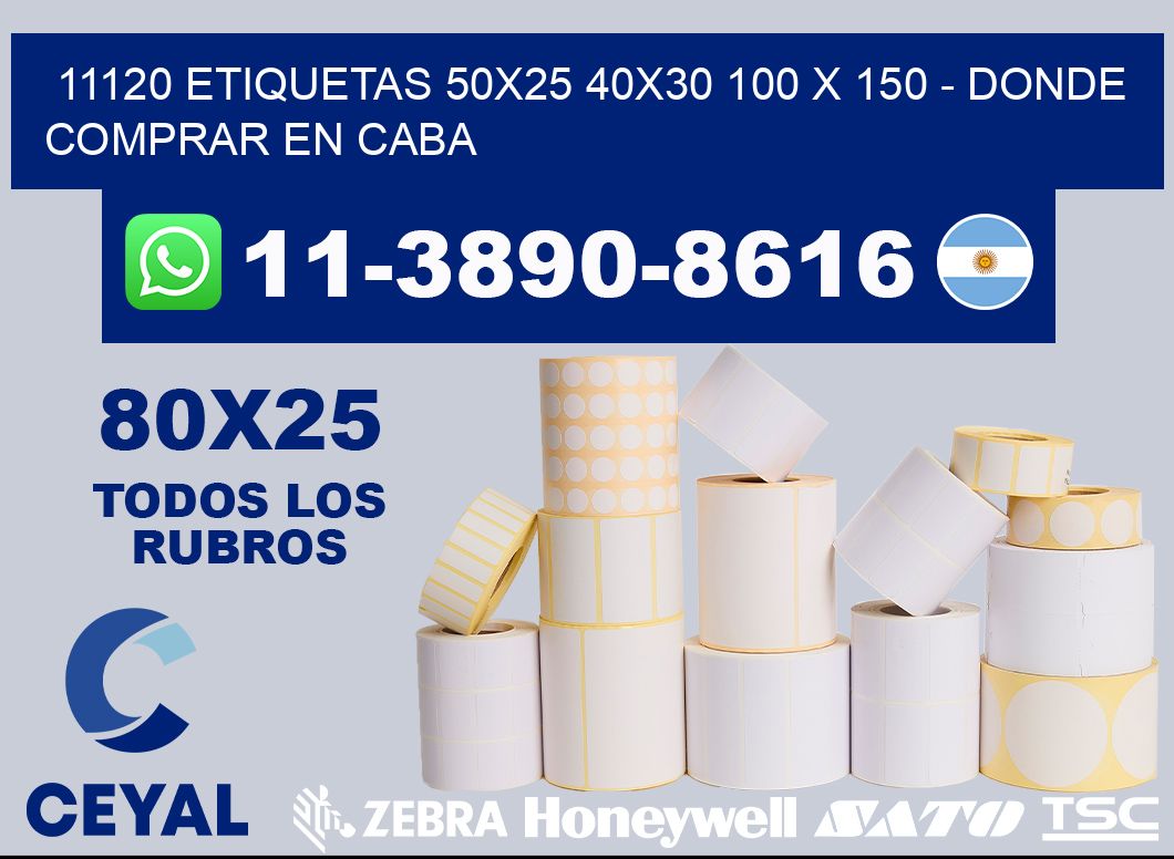 11120 etiquetas 50x25 40x30 100 x 150 - Donde Comprar en Caba