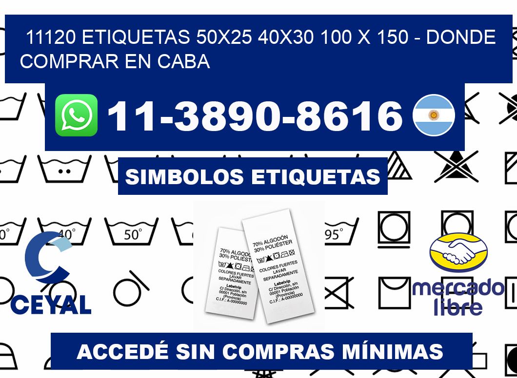 11120 etiquetas 50x25 40x30 100 x 150 - Donde Comprar en Caba