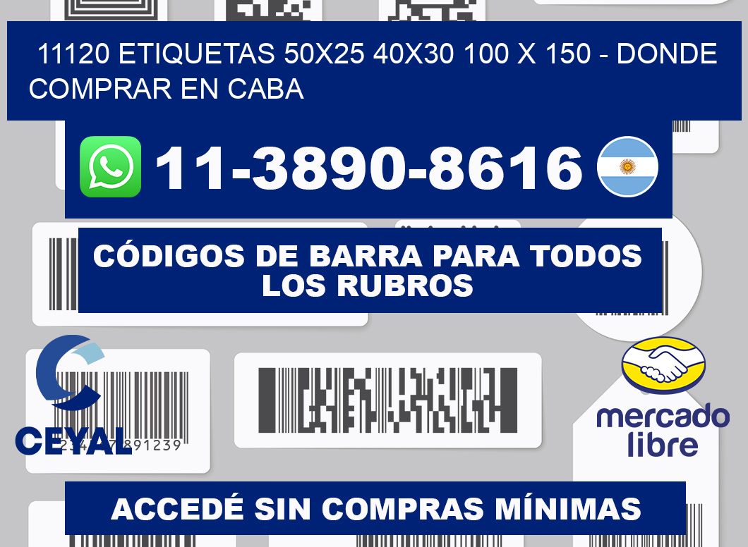 11120 etiquetas 50x25 40x30 100 x 150 - Donde Comprar en Caba