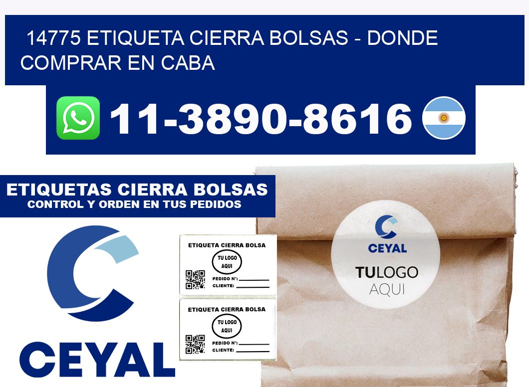 14775 etiqueta Cierra Bolsas - Donde Comprar en Caba