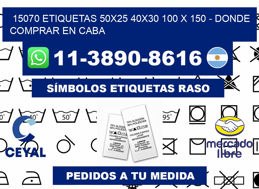 15070 etiquetas 50x25 40x30 100 x 150 - Donde Comprar en Caba