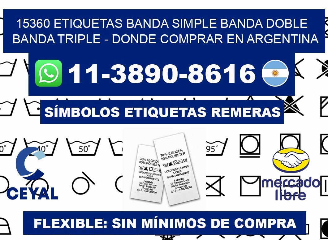 15360 etiquetas banda simple banda doble banda triple - Donde Comprar en Argentina