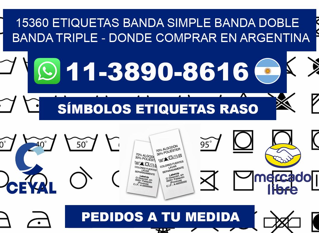15360 etiquetas banda simple banda doble banda triple - Donde Comprar en Argentina