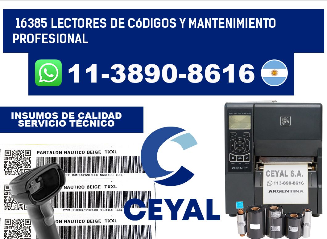 16385 Lectores de Códigos y Mantenimiento Profesional