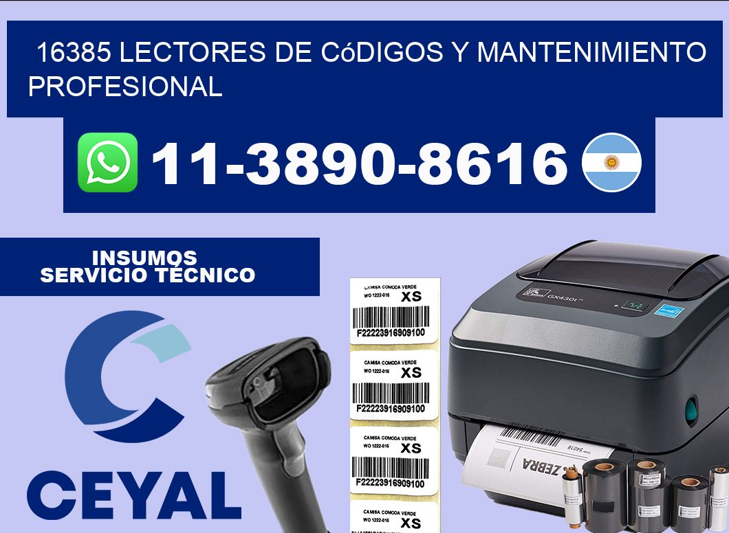 16385 Lectores de Códigos y Mantenimiento Profesional