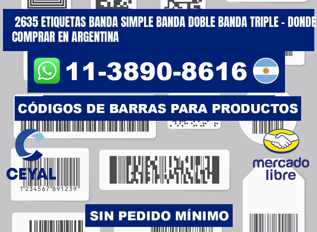 2635 etiquetas banda simple banda doble banda triple - Donde Comprar en Argentina