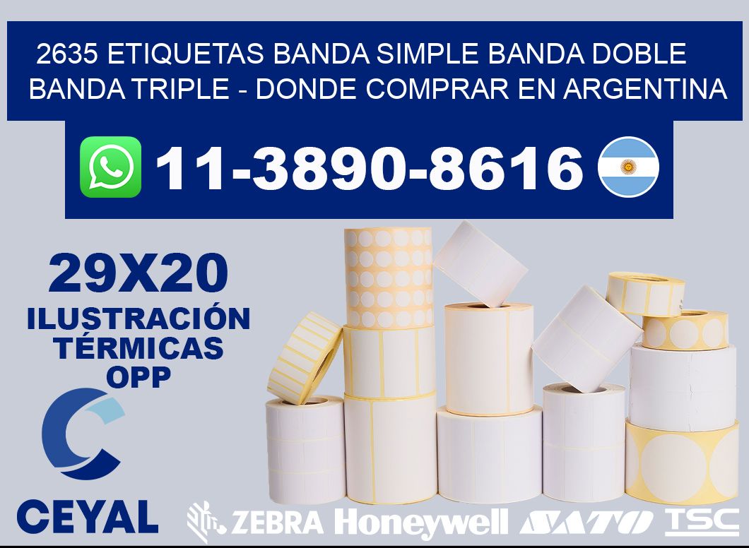 2635 etiquetas banda simple banda doble banda triple - Donde Comprar en Argentina