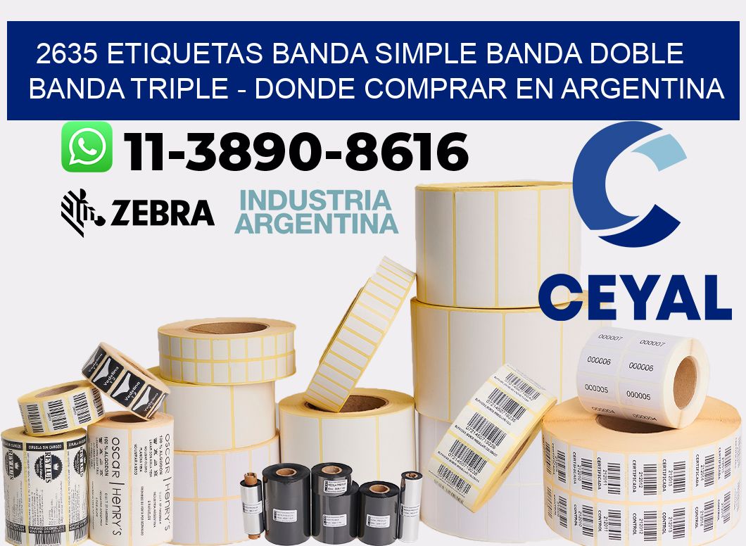 2635 etiquetas banda simple banda doble banda triple - Donde Comprar en Argentina