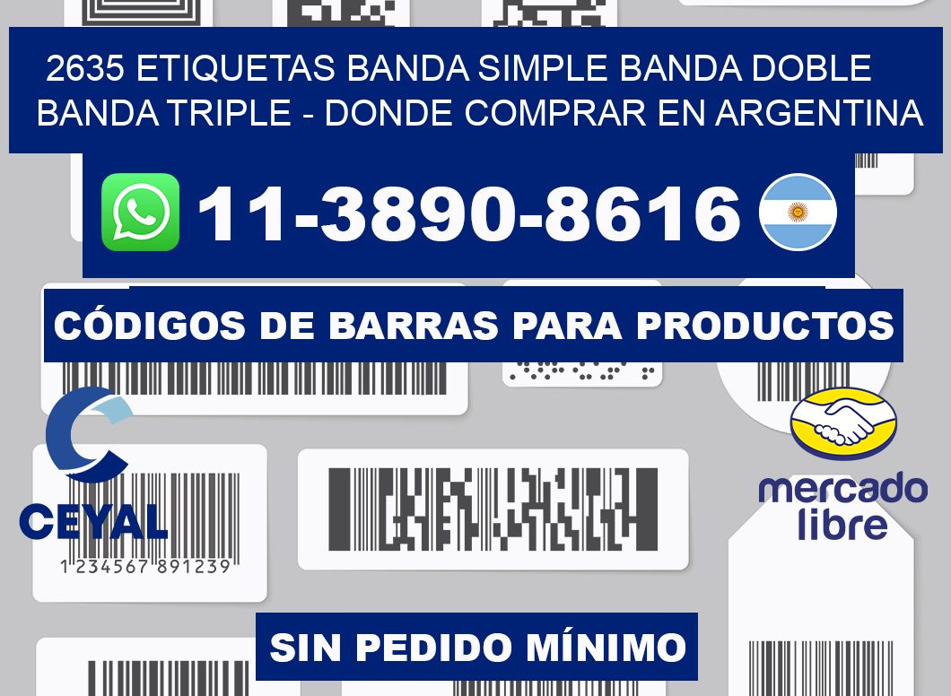 2635 etiquetas banda simple banda doble banda triple - Donde Comprar en Argentina