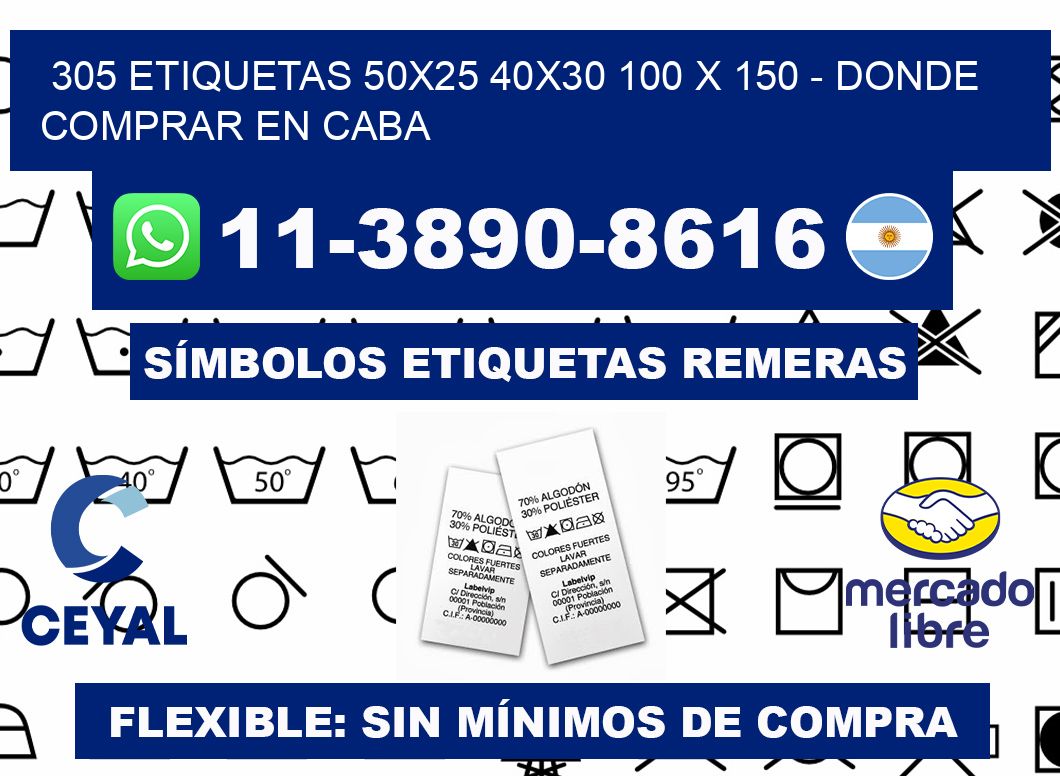 305 etiquetas 50x25 40x30 100 x 150 - Donde Comprar en Caba