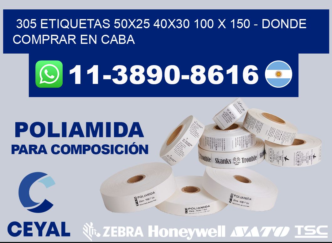 305 etiquetas 50x25 40x30 100 x 150 - Donde Comprar en Caba
