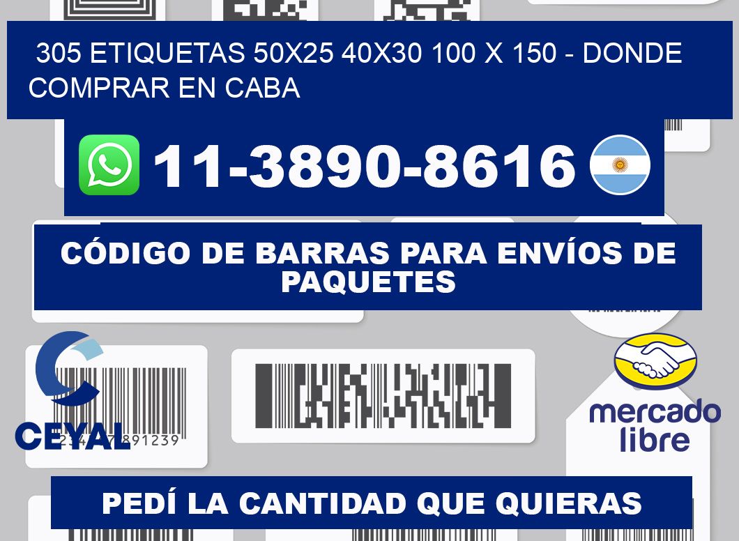 305 etiquetas 50x25 40x30 100 x 150 - Donde Comprar en Caba