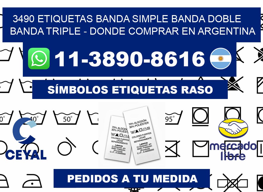 3490 etiquetas banda simple banda doble banda triple - Donde Comprar en Argentina