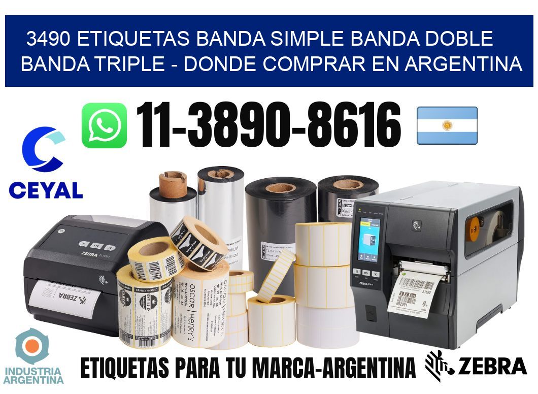 3490 etiquetas banda simple banda doble banda triple - Donde Comprar en Argentina