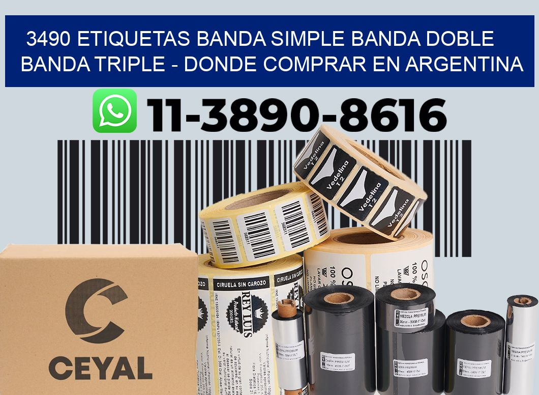 3490 etiquetas banda simple banda doble banda triple - Donde Comprar en Argentina