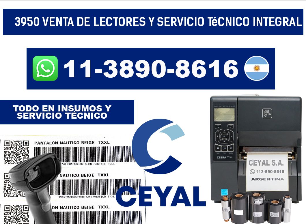 3950 Venta de Lectores y Servicio Técnico Integral