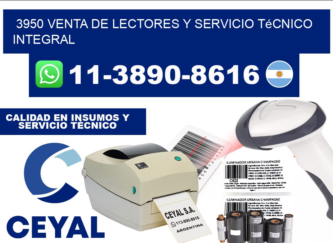3950 Venta de Lectores y Servicio Técnico Integral