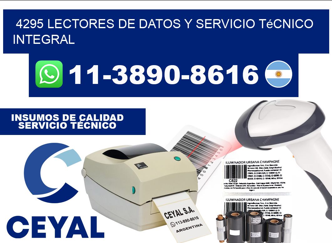 4295 Lectores de Datos y Servicio Técnico Integral